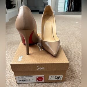 Christian Louboutin Nude Heels with Red Soles